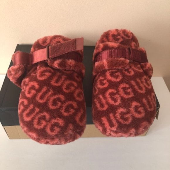 UGG  Fluff It Pop Logo Slide wool blend slipper. Size: 14 - Picture 8 of 9